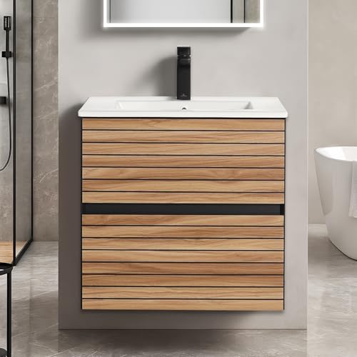 Blossom 24 Inch Bathroom Vanity with Sink, All Wood Wall