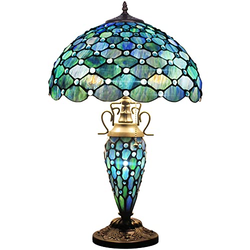 Zjart Z12A04F16 Tiffany Table Lamp Stained Glass Lamp 16X16X24 Inch Mother Daughter Antique Reading Lamp cover