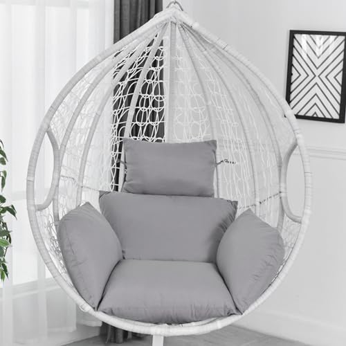 Coussin chaise œuf de qualité supérieure marron pour balançoire suspendue - 2