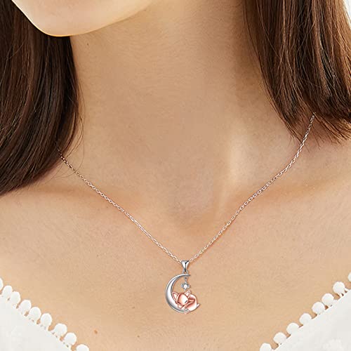 Animal Necklace Cat/Fox/Otter/Sloth/Cow/Highland Cow/Koala Necklace Cute Animal Jewelry Gifts for Women2