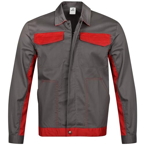 BWOLF Delta Veste de Travail pour Homme en Coton/Polyester Vestes Travail pour Homme 4 Poches, Gris, M