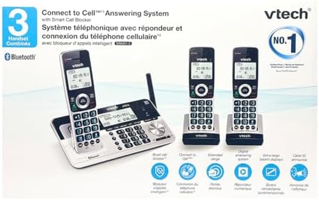 V-Tech Connect to Cell Answering System with Smart Blocker (DS6451-3), 3 Handset - 1