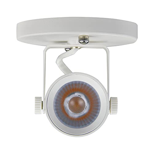 Arcfox 9W 3000K LED Flush Mount Ceiling Spotlight Fixture Adjustable Round Monopoint Light Fixture for Living Room Bedroom Shop Accent Task Lighting