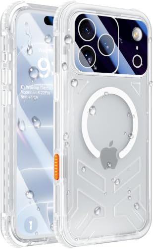 Haireca IP68 Waterproof Case for iPhone 18 Pro / 17 Pro, Magnetic, Clear