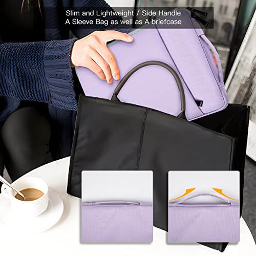 Laptop Case 15.6 Inch, Laptop Sleeve Computer Carrying Bag for HP Pavilion/Envy x360, Dell, ASUS VivoBook/ZenBook 15, HP Lenovo Samsung MSI Acer Chromebook Notebook Computer Case, Purple
