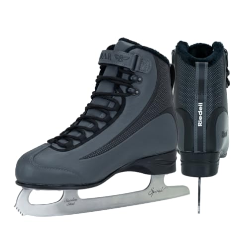 Riedell Soar Recreational Ice Skates for Men and Women, Onyx - 10