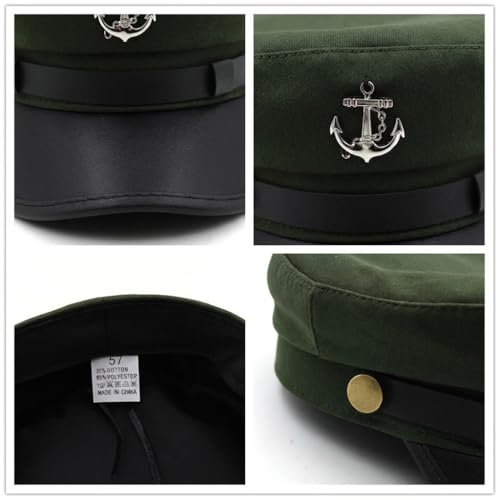 Image of Newsboy Cap for Women Beret Hat Vintage Military Sailor Captain Caps | Painter Ivy Peaked Flat Cap