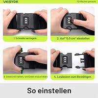 WISYOK Koffergurt 2 Stück, 1 mit Zahlenschloss 130–250cm, 1 ohne 100–200cm – Ansicht 3
