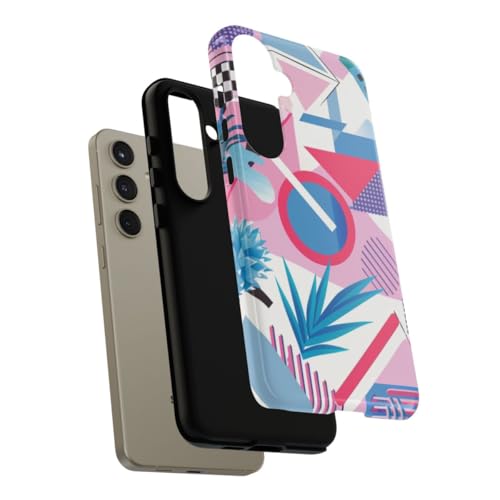 Coque Samsung S24 Plus motif géométrique éclatant bleu rigide