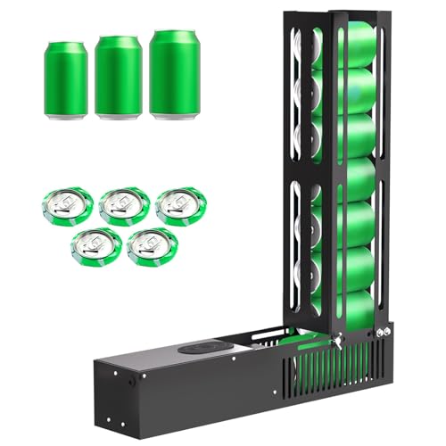 AZXILE Electric Can Crusher, 16oz&12oz Automatic Can Crusher, Automatic Can Eject,Can Fill 8 Cans at a Time, Heavy Duty Can Crushers for Recycling Aluminum Seltzer, Cola,Beer Cans and Plastic Bottles