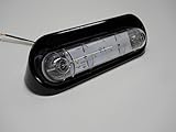 Bright White LED 12V RV Camper Trailer Porch Security Light/Angled Black Base