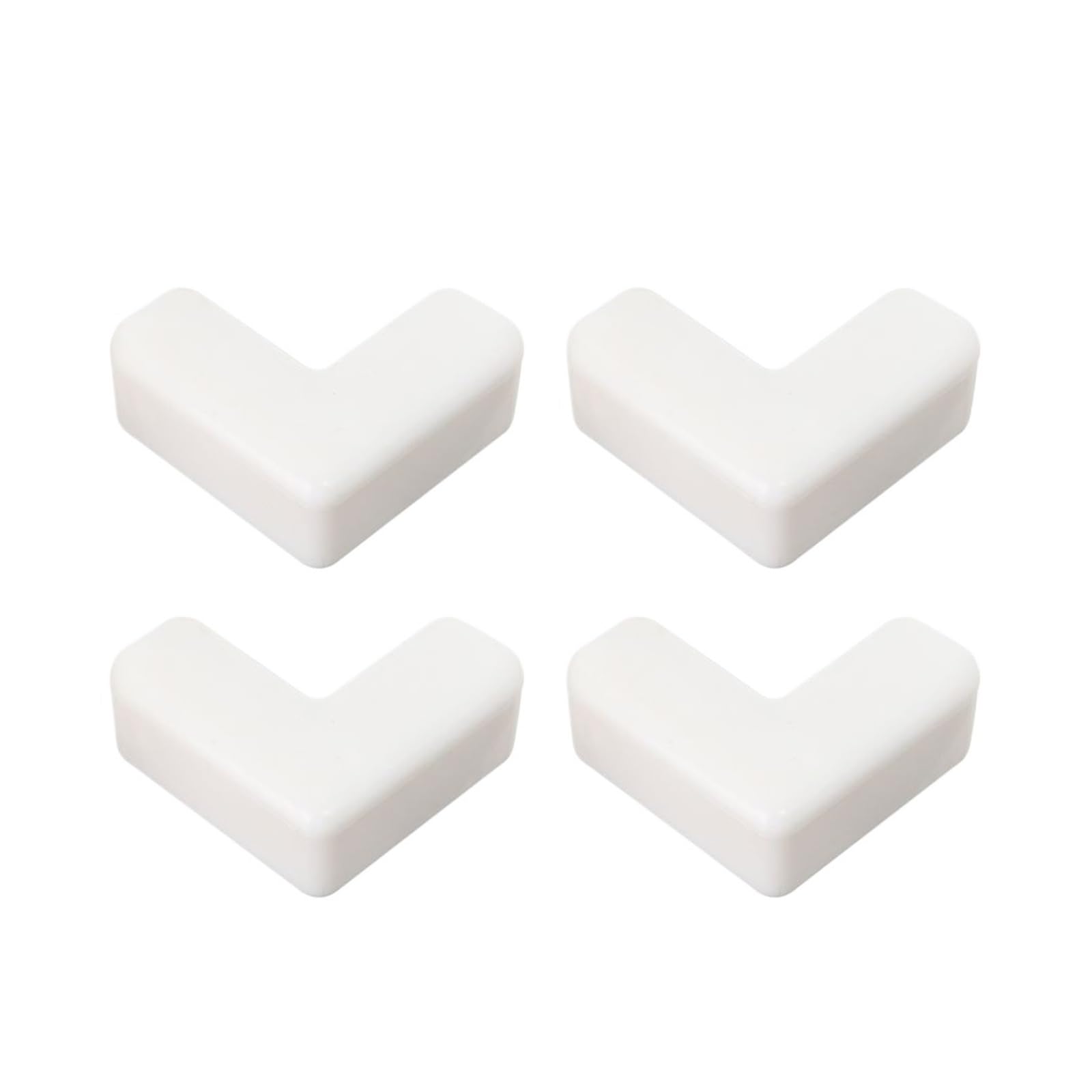 4Pcs Safety Security Corner Guards Anticollision Strip Table Protector Edge Protection(White)