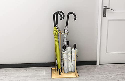 Soporte para paraguas de diseño creativo de metal dorado premium para oficinas y hoteles 4