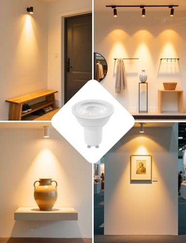 Lepro GU10 LED Warm White 6 W Bulbs, 630 lm, Not Dimmable | 2700K Warm White, 38° Beam Angle, Energy Saving GU 10 LED Bulbs for Living Room, Kitchen, Bedroom, Pack of 4 - View 7