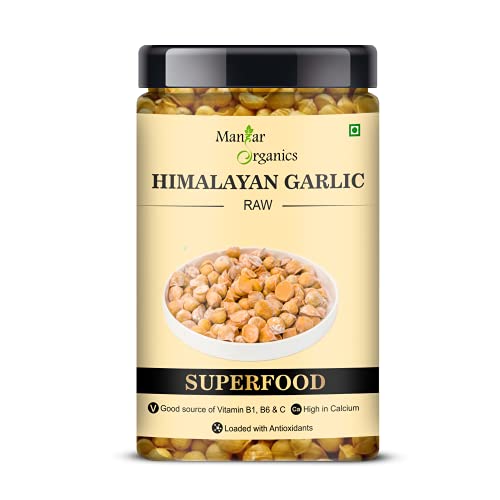 Image of ManHar Organics Kashmiri Garlic (Lehsun) 400 grams Jar, A Taste Of Himalayan Tradition, Premium Himalayan Single Clove Garlic For Strong Immunity & Diabetes