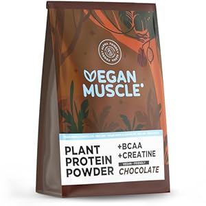 Vegan Muscle – Plantaardige proteinen van gekiemde zaden – Verrijkt met BCAA en Creatine – 600 g poeder