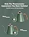 Harriet Gooseneck Kettle with Thermometer for Pour Over Coffee and Tea, 37 fl oz, Stainless Steel, Durable 3-Layer Base, Ideal Spout for Precision Pouring, Compatible with all Stove Tops, Green