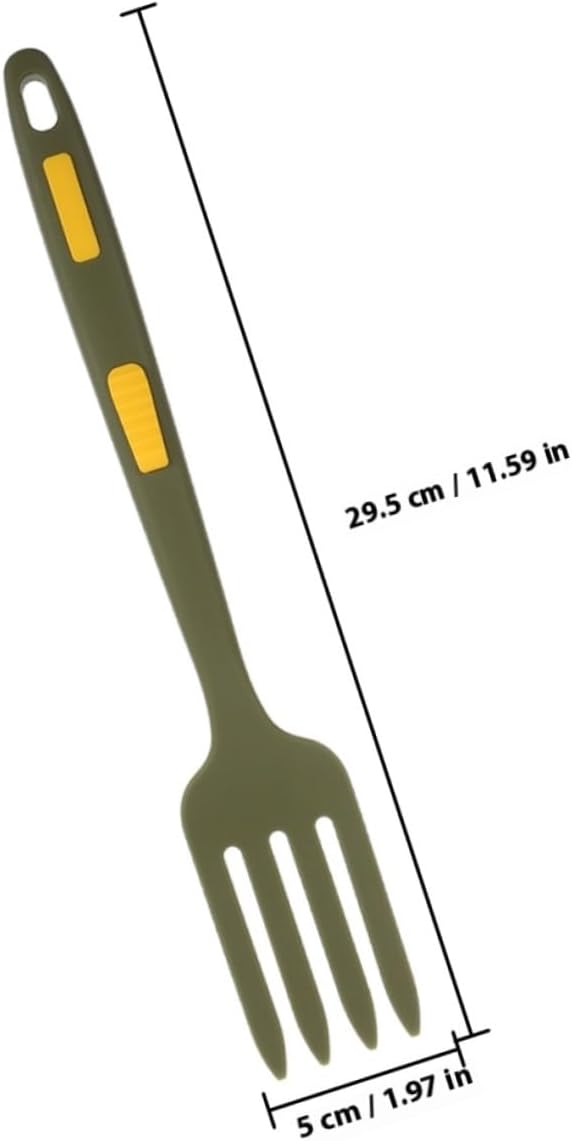 KICHOUSE Multi-function Silicone Kitchen Food Fork Set, 2pcs Wear-resistant Spaghetti and Salad Forks for Home Cooking and Dining Accessories