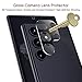 Esanik [2+2 Pack] Privacy Screen Protector for Samsung Galaxy S22 Ultra 6.8-inch [NOT for S22 Plus/S22] Anti Spy PET Film(NOT Glass) with Easy Installation Frame + Camera Lens Protector Fingerprint ID Compatible