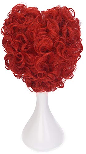 Mshui Alice's Adventures In Wonderland Red Queen Anime Cosplay Short Curly Hair #TOP3