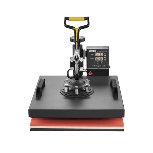 VEVOR 2 in 1 Heat Press Machine for T Shirts and Hats, 15x15 Inch Professional Swing Away Digital Tshirt Press Machine for Sublimation, Vinyl, Heat Transfer Projects by VEVOR - Image 3