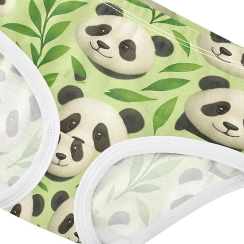 Joisal Bright Toddler Girls Underwear 2t Cotton Little Girl Panties Cute Panda Bamboo Green Undies Kids Briefs4