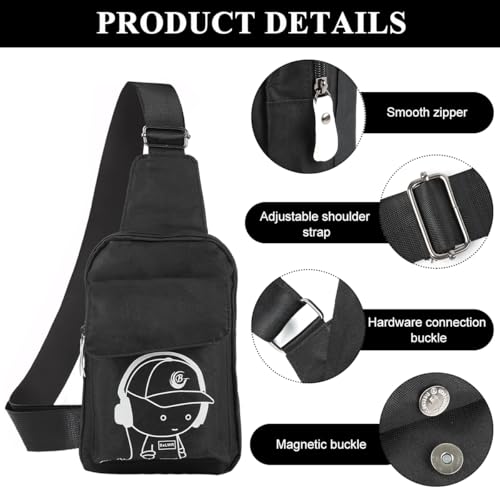 Image of GUSTAVE Sling Bag for Men And Women, Small Crossbody Bags for Men Oxford Cloth Waterproof Lightweight Side Bag Shoulder Bag Men for Outdoors Traveling Casual