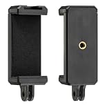 RALSPEC Mobile Phone Smartphone Camera Mount Clamp with GoPro Compatible Fixing & 1/4" Thread Holder Bracket Adapter Stand For Iphone and Android Smartphones