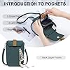 MUIIKOLA Small Phone Shoulder Bag,Women's RFID Blocking Large Capacity Phonebag Vegan Leather, Wallet with Card Slots, Adjustable, Removable Shoulder Strap, For Cell Phones up to 6.9" #2