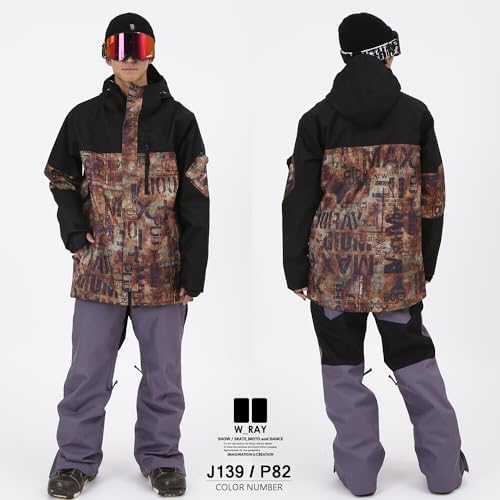 Amazon.co.jp: [W_RAY] スノーボード ウェア メンズ 上下セット