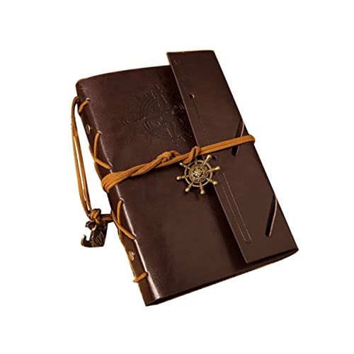 TEHAUX Quaderno Di Viaggio Decorato Con Timone Di Ancoraggio Diario Di Viaggio Album Da Disegno 90 Fogli Di Carta 135x185 Mm