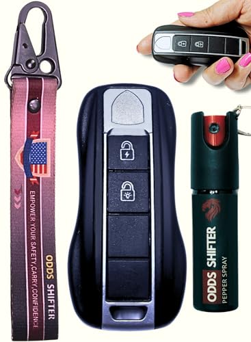 ODDS Shifter Pepper Spray and Taser Set - Self Defense Kit for Women & Men Featuring 1.6 uC Mini Stun Gun for Women Self Defense and Pink Pepper Spray - Taser and Pepper Spray Combo