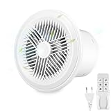 Nastopee Extracteur D'Air 100Mm,Vmc Salle De Bain,3 Vitesses,130 M³/H,Étanche Ipx4,Avec Télécommande,Ventilateur D'Extraction Silencieux 15W Pour Salle De Bain,Cuisine,Wc,Garage