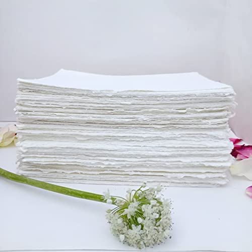 Papel hecho a mano E-Tailor A5 de 150g con borde de cubierta blanco marfil para acuarela 2