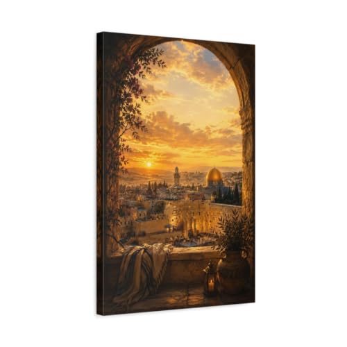 Jerusalem Sacred Light Canvas réconfort spirituel en toile verticale 40x60