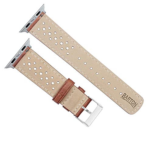 Image of BARTON WATCH BANDS - Horween Leather Watch Bands Compatible with Apple Watch Models - 1, 2, 3, 4, 5, 6, 7, 8, 9, 10, SE, Ultra & Ultra 2