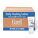 Curel Daily Healing Body Lotion for Dry Skin, Dermatologist Recommended Hydrating Body Lotion with Advanced Ceramides Complex 1 Oz, Pack of 30
