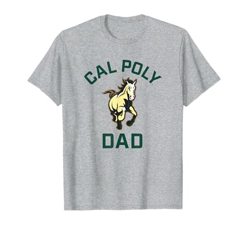 Cal Poly Mustangs Arched Dad T-Shirt