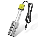 1500W Bucket Heater with 304 Guard Fast Heats up 5 gallons Water in Minutesr, with Auto Shutoff, for Home Outdoor Camping and Winter Job