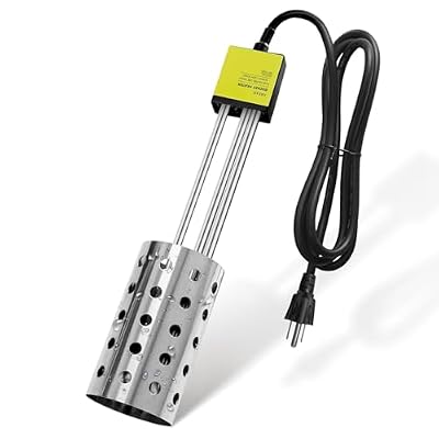 1500W Bucket Heater with 304 Guard Fast Heats up 5 gallons Water in Minutesr, with Auto Shutoff, for Home Outdoor Camping and Winter Job