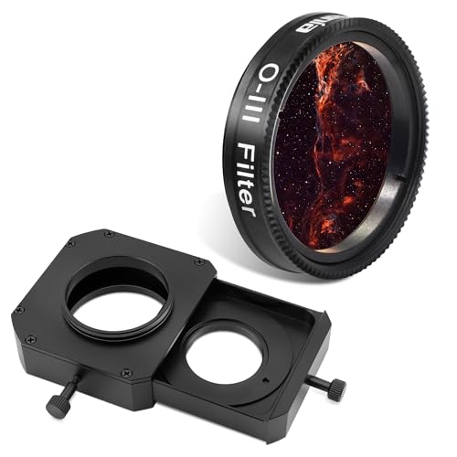 Astromania Telescope Filter Drawer, Astrophotography Filter Drawer with M42x0.75 T/T2 Thread on Both Ends - Bundle with - 1.25" O-III Filter