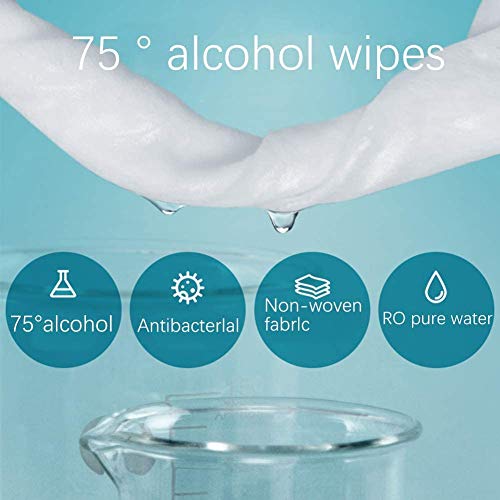 75 Alcohol Disinfectant Wipes 60 Sheets/Pack Portable 75 Alcohol Wet Wipes Antiseptic Cleaning Sterilization Wipes Wet Wipes for Tourism, Hotel, Restaurant, Home, Office, Car, Toy - Thumbnail 7