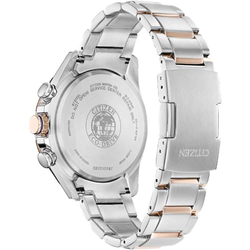 Image of Citizen Men's Eco-Drive PCAT Blue Dial Two-Tone Watch | 43mm | CB5916-59L