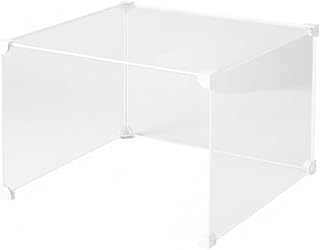 17.72 x 13.78 x 11.81 in Clear PVC Side Panel for Wire Pet Crates, Furniture-Style Crate Accessory