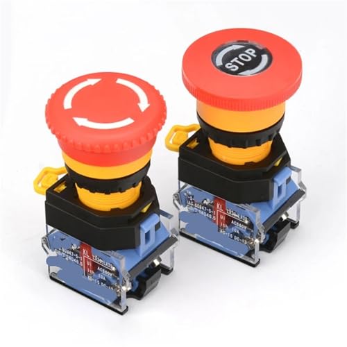 Bouton d'arrêt d'urgence 22mm pour sécuriser vos machines avec contact 2NC