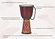60cm Profi Djembe Trommel Bongo Drum Darbuka Art Super Klang Afrika Style