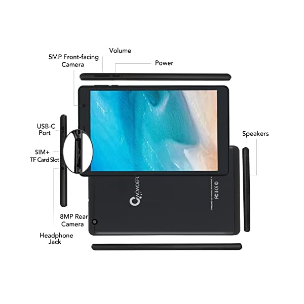 Tablet 8 Zoll,5G WiFi+4G LTE Tablet und Telefon mit Hülle (Anrufe tätigen),GSM entsperrt,Phablet,3GB+32GB Speicher,8MP… – Bild 8