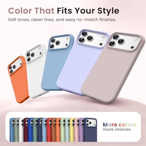 Coque silicone iPhone 17 Pro antichoc compatible MagSafe GONEZ avec doublure microfibre - 7