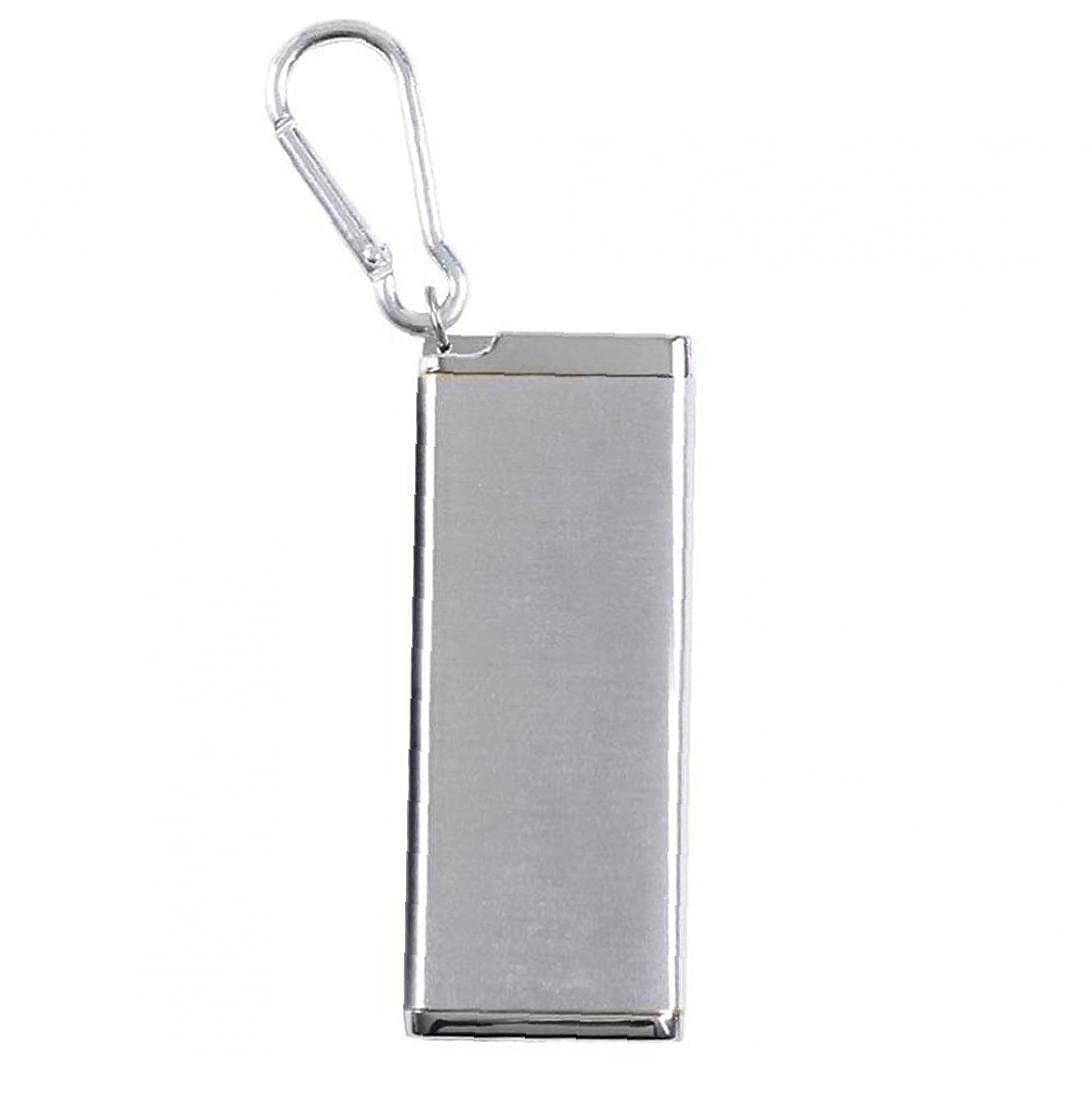 Portable Ashtray Smell-proof Mini Pocket Cigarette Ashtrays with Carabiner for Outside Use Holder for Smokers Pocket Smoking Tray for Women Men Silver