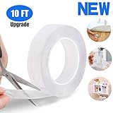 【Proteja la pared】 Cinta adhesiva de doble cara súper fuerte que se puede usar para unir una variedad de cosas a la pared, como la pared. Como marcos de cuadros, relojes, controles remotos de TV y encendedores. Si no lo necesita, puede despegar fácilmente la cinta de doble cara sin dejar marcas en la pared.
